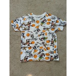 Looney Tunes Space Jam Size Large T Shirt Modern Taz AOP